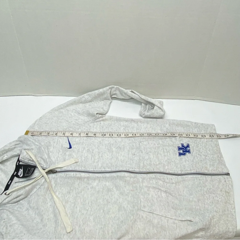 Nike Womens Heathered Gray Small Kentucky Wildcats Full Zip Raglan Hoodie Sports